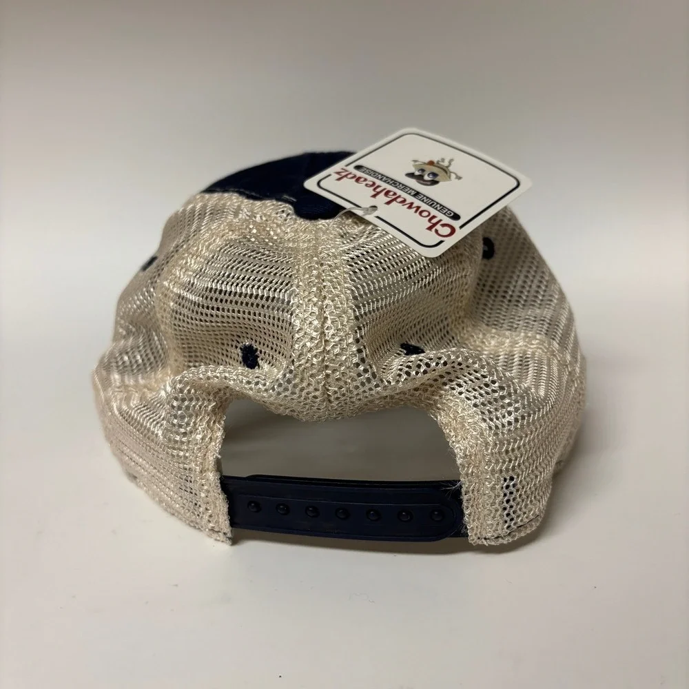 Fenway Patch Dirty Water Mesh Trucker Hat Navy Snapback NWT Chowdaheadz